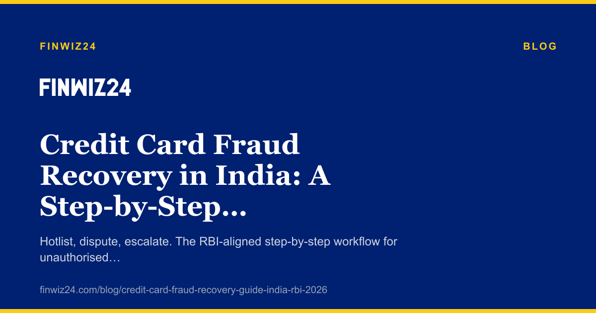 Credit Card Fraud Recovery in India: A Step-by-Step Workflow Using the RBI's 2024 Framework cover image