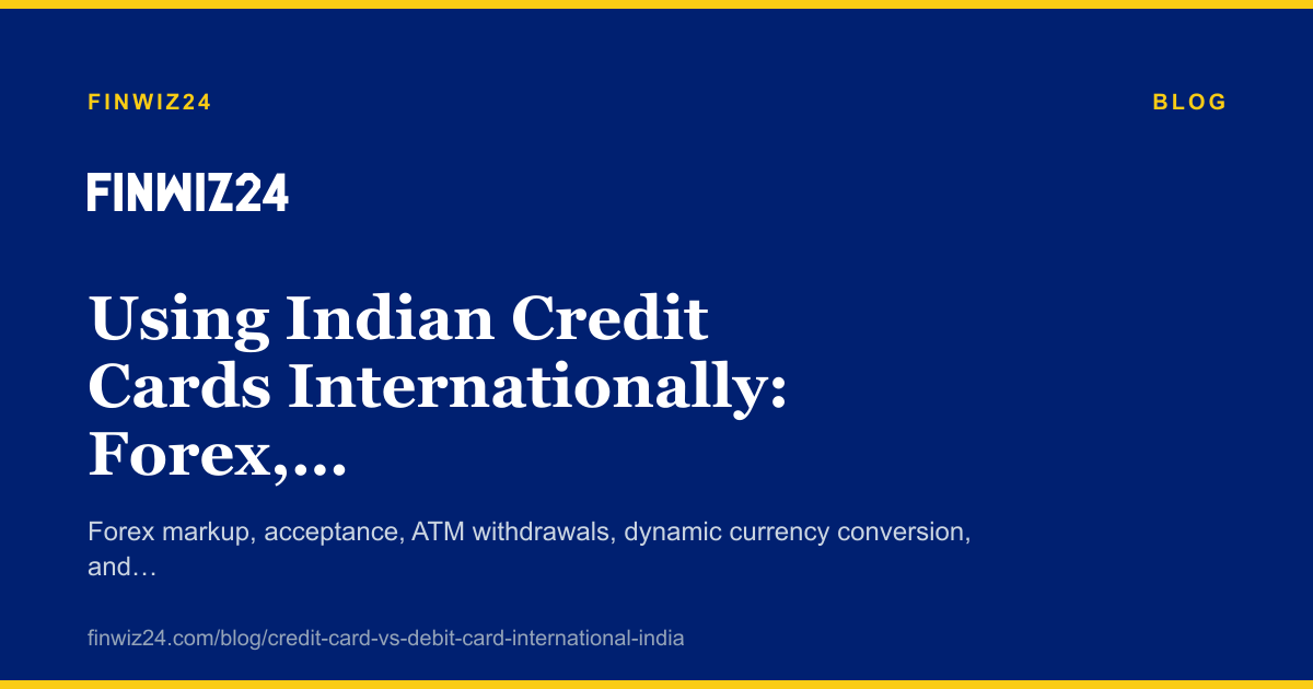 Using Indian Credit Cards Internationally: Forex, Acceptance, and Fees cover image