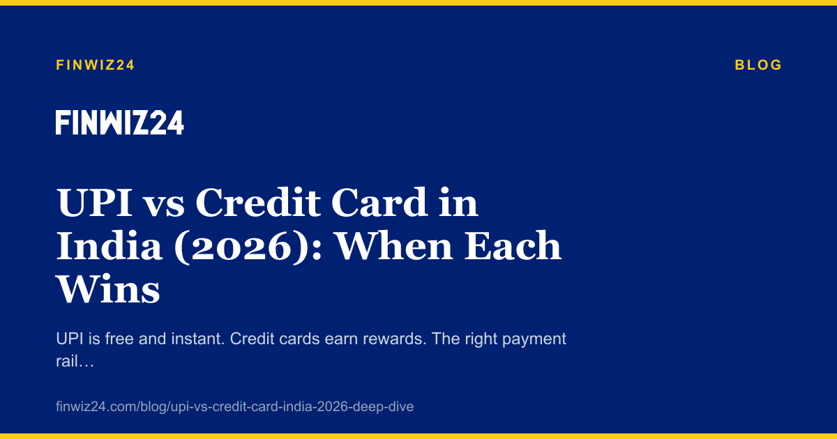UPI vs Credit Card in India (2026): When Each Wins cover image