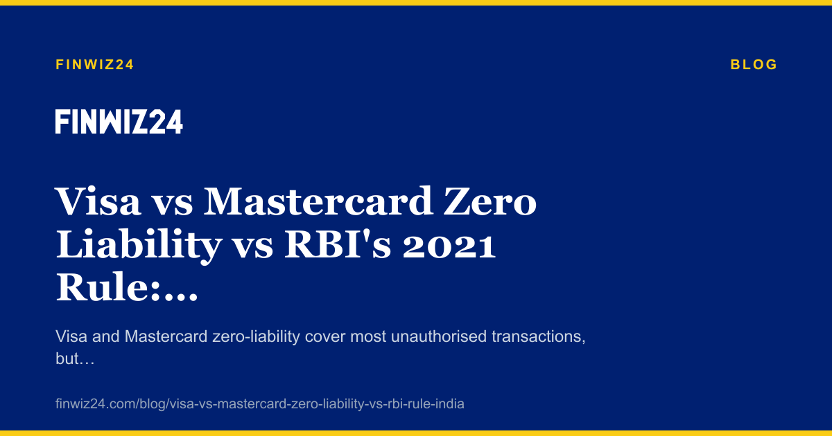Visa vs Mastercard Zero Liability vs RBI's 2021 Rule: Three Layers of Fraud Protection on Indian Credit Cards cover image
