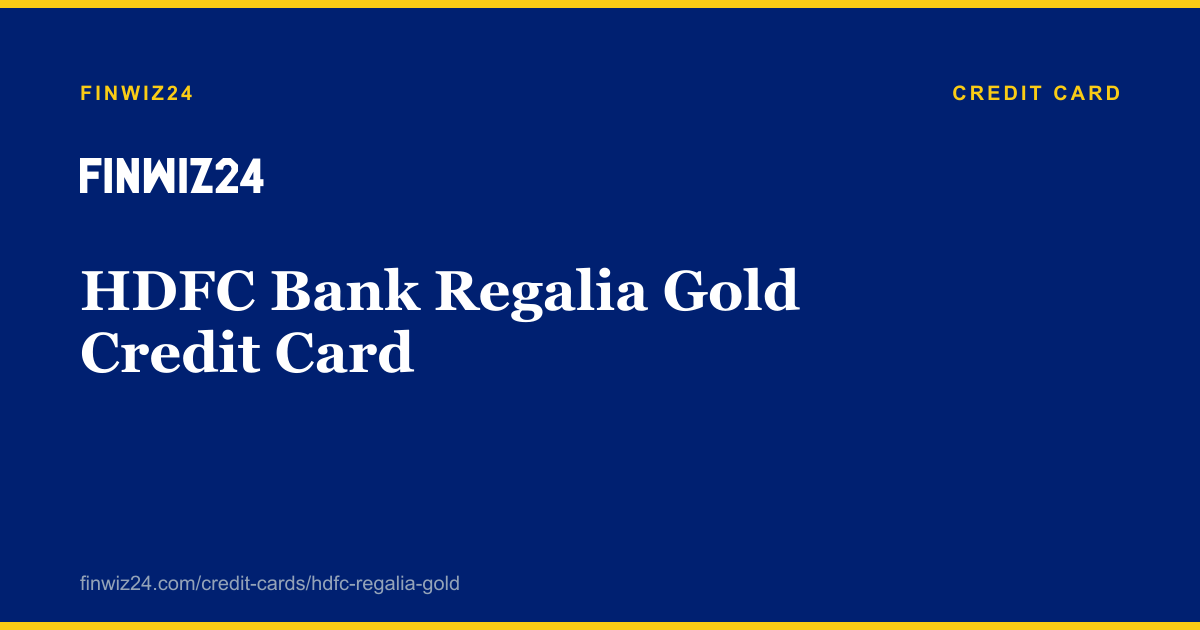 HDFC Bank Regalia Gold Credit Card card