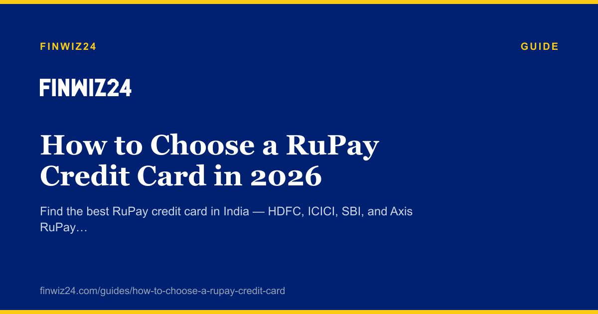 How to Choose a RuPay Credit Card in 2026 cover image