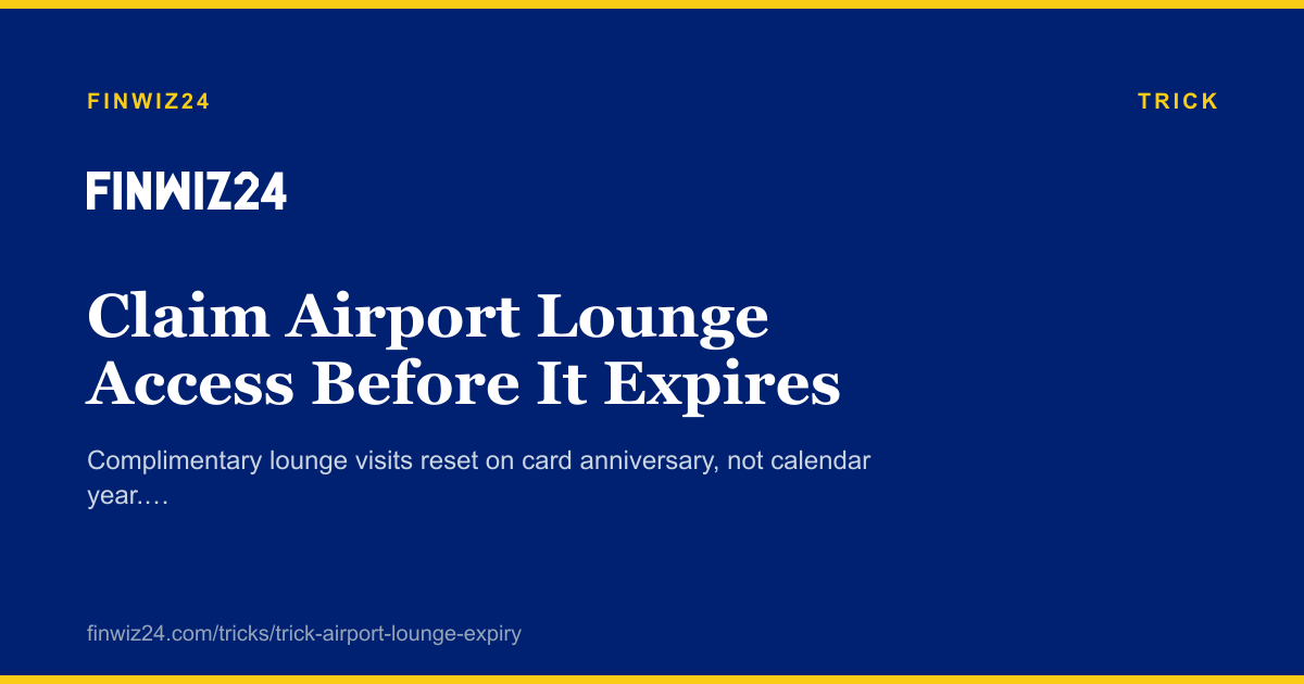 Claim Airport Lounge Access Before It Expires cover image