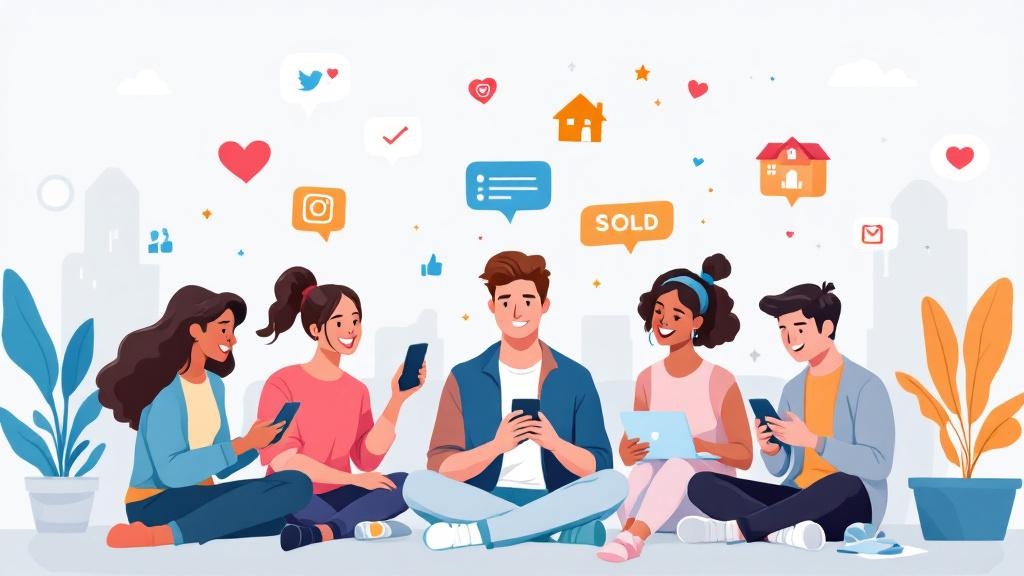 Home buyer engagement on social media