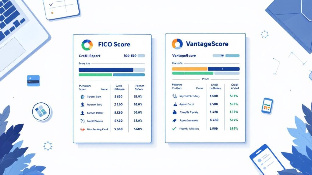 Differences between FICO scores and VantageScores