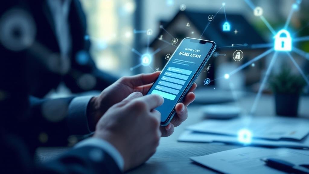Applying for a mortgage via mobile banking,