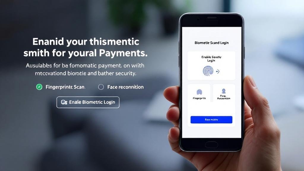 Enable biometric UPI login