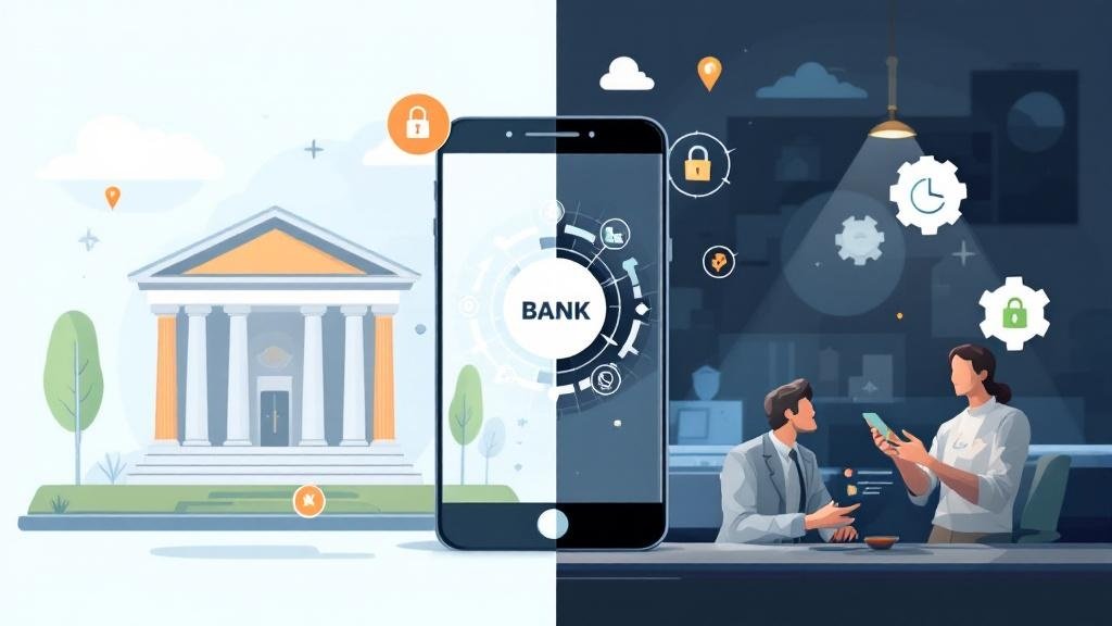 Mobile banking vs traditional banking,
