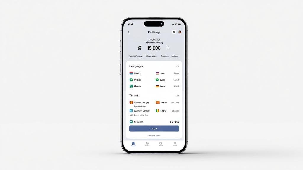 Multilingual mobile banking apps,