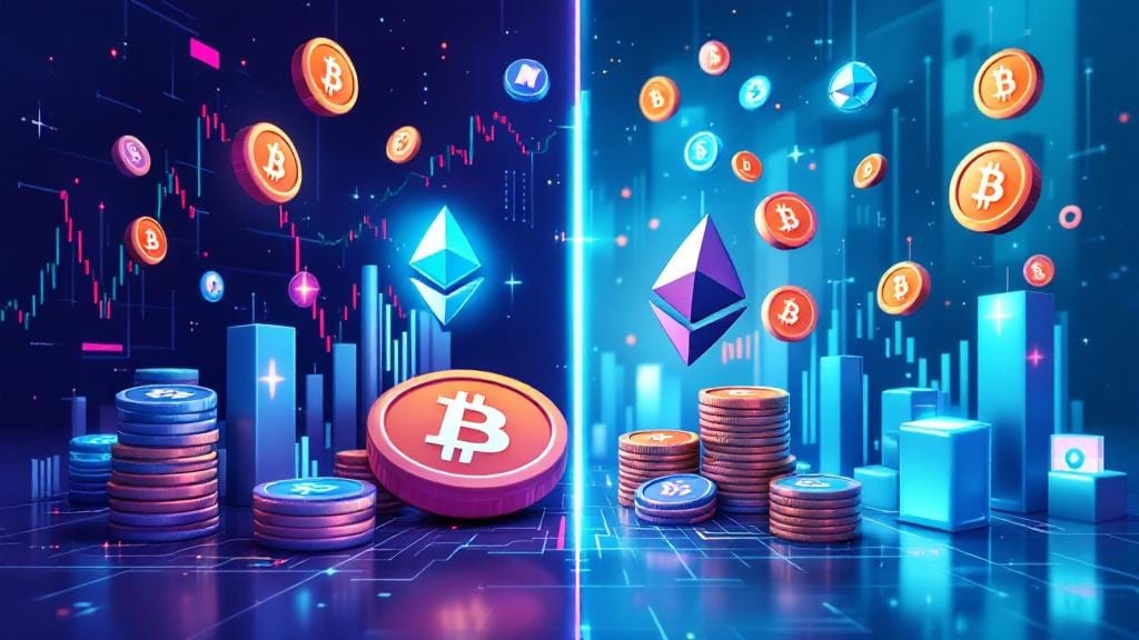 difference between crypto and stock