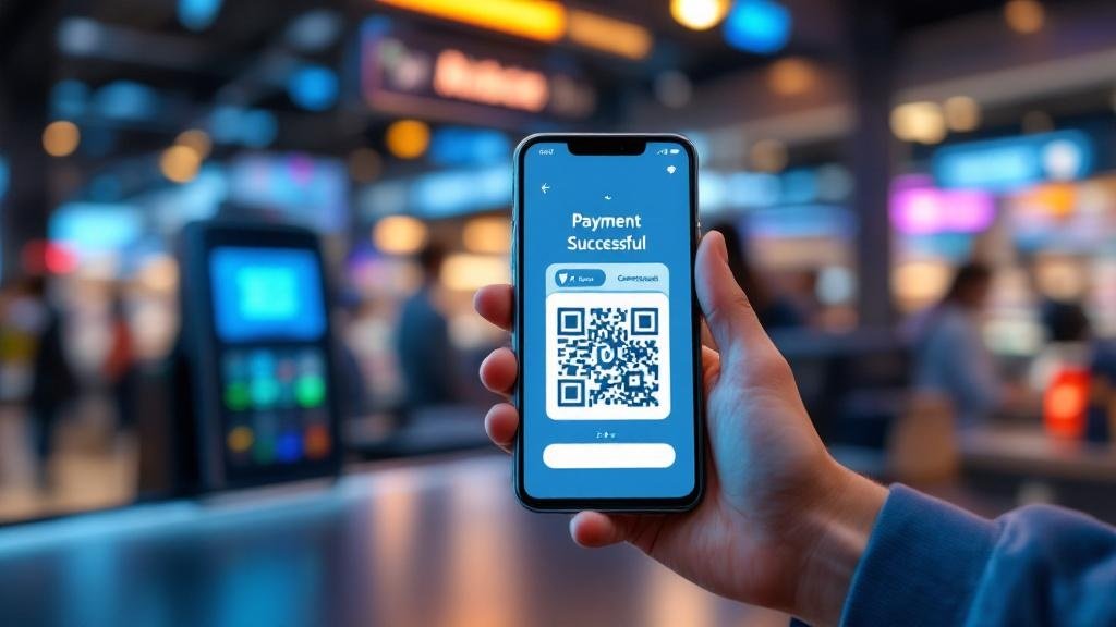 digital wallet with QR code,