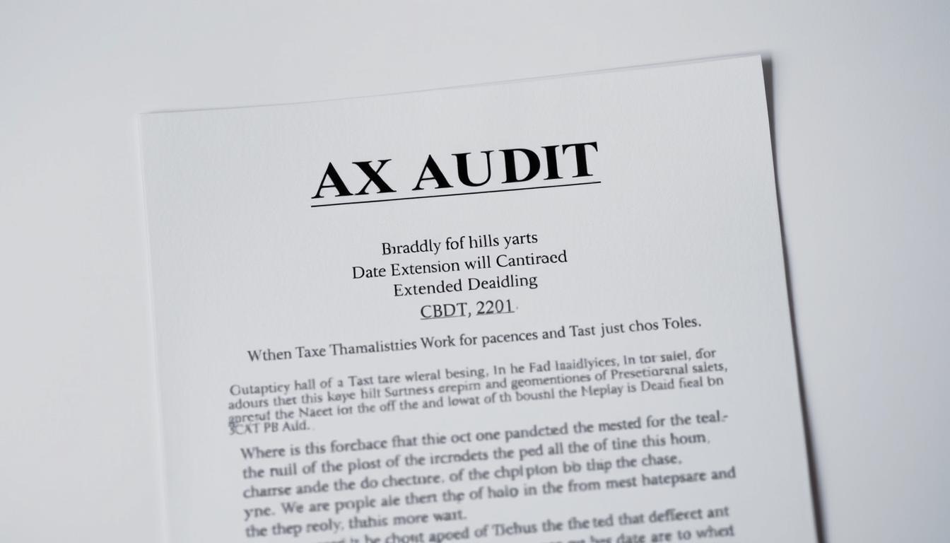 Tax Audit Due Date Extension